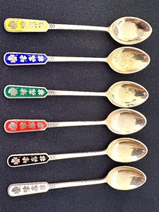 lot 428 image: Vintage Sterling Egon Lauridsen Spoon Set