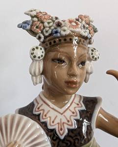 lot 208 image: Jens Peter Dahl Jensen Porcelain Balinese Dancer Figurine #1322