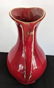 lot 214 image: Vintage Red Ceramic Pitcher