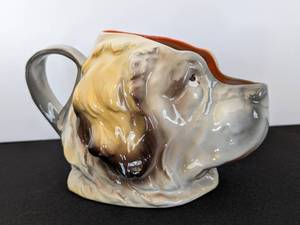 lot 236 image: Antique Royal Bayreuth St. Bernard Dog Creamer