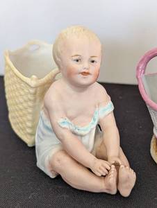 lot 377 image: Three Victorian Fairing Porcelain Match Holders