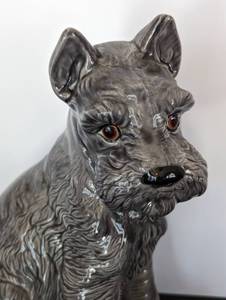 lot 378 image: Hand Painted Ceramic Schnauzer Dog