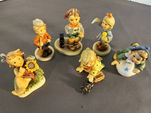 lot 63 image: collection of 6 darling Hummel by Goebel figurines in boxes