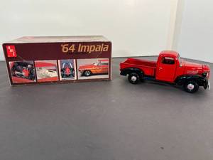 lot 68 image: get out your paints 1964 Chevy Impala SS model car by Ertl  1941 Plymouth truck by Motor Max