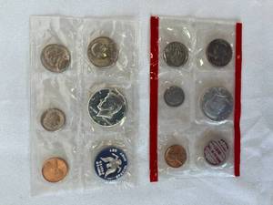 lot 86 image: 2 US Mint sets - 1965 and 1968 - uncirculated - from Denver Mint