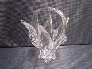 Hand Blown Crystal Basket