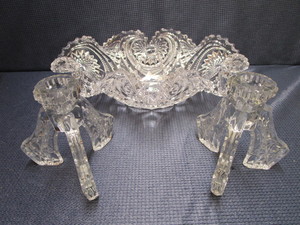 Vintage Console Bowl, Candle Stands