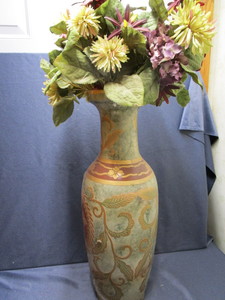 Tall Vase & Flowers
