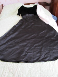 Black Velvet Reproduction Period Dress