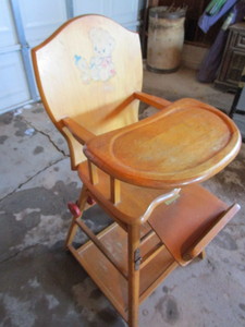 Vintage Wooden High Chair