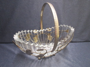 Lead Crystal Bowl In Basket