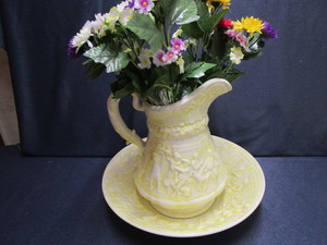 Ceramic Pitcher & Bowl