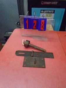 Marking gauge. Tag says from Norway. About 1870 & hand made hasp. 6 x 3 12 & 2 14 x 12 from immigrant trunk. As shown.