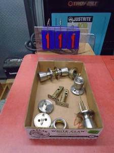 Stainless door knobs. No keys. As shown.