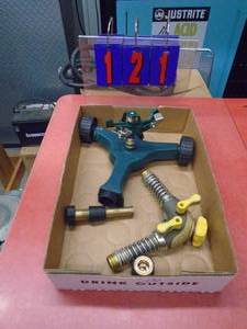 Flat of new Orbit sprinkler & garden stuff. As shown.