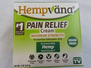 lot 24 image: 4 oz Hempvana Pain Relief Crme...