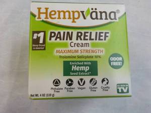 lot 25 image: 4 oz Hempvana Pain Relief Crme...