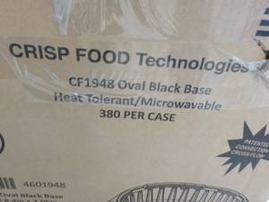 lot 55 image: Case of 380 Oval Black Base Food Co...