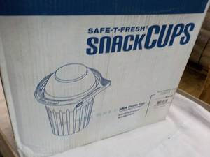 lot 60 image: Case of 272 Plastic Snack Cups with...