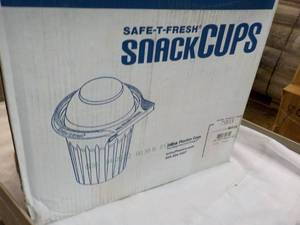 lot 63 image: Case of 272 Plastic Snack Cups with...