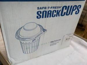 lot 64 image: Case of 272 Plastic Snack Cups with...
