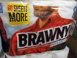 lot 107 image: 6 Pack Brawny Paper Towels...