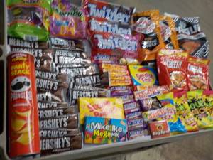 lot 122 image: All Snacks and Candy Pictured- some...
