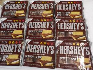 lot 132 image: 9 - 6 count Hersheys Candy Bars p...