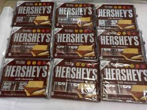 lot 134 image: 9 - 6 count Hersheys Candy Bars p...