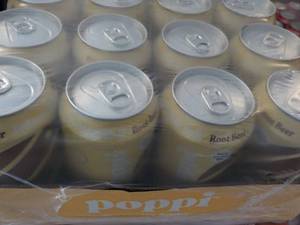 lot 208 image: 12 pack Poppi Prebiotic Root beer S...