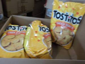 lot 276 image: 3 - 32 oz Bags Tostitos Rounds bes...