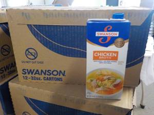 lot 296 image: 12 - 32 oz Swanson Chicken Broth b...
