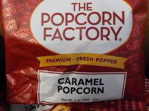 lot 313 image: Box of 2 oz Bags The Popcorn Factor...