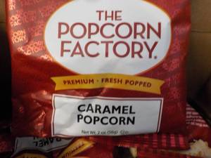 lot 316 image: Box of 2 oz Bags The Popcorn Factor...