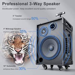 lot 9 image: 3-Way PA System, 10 Bluetooth Karaoke Machine