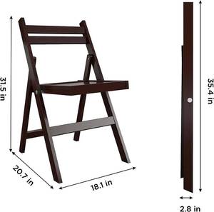 lot 13 image: Cosco Products Cosco XL Wood Slat Back Folding Chairs