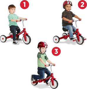lot 21 image: Radio Flyer Triple Play TrikeToddler TricycleBalance Bike