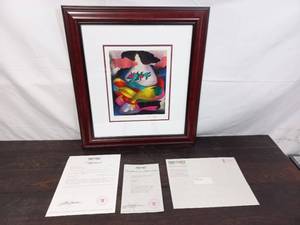 lot 7 image: Singed And Numbered Print Bon Sejour By Linda Le Kinff