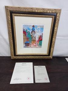 lot 9 image: Signed And Numbered Print Old Tallin By Anatole Krasnyansky