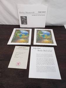 lot 14 image: Two Signed Prints Harbour View By Marko Mavrovich