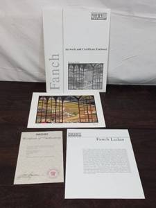 lot 17 image: Signed Print Rolling Fields By Ledan Francois