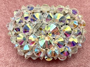 Vintage Hobe Aurora Borealis Brooch and Earring Set