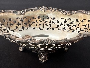 Vintage Footed Pierced Sterling Bowl