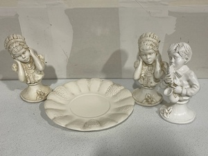 Vintage 1971 Universal Statuary Saxophone Boy and Girl and More