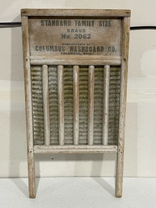 Vintage Columbus Washboard Co Brass Family Size
