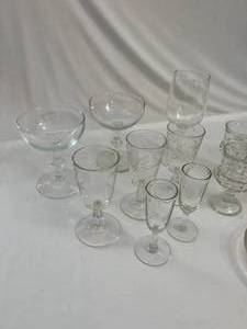 lot 75 image: Clear Liquor Glasses, Mugs, Cordial Glasses, and More