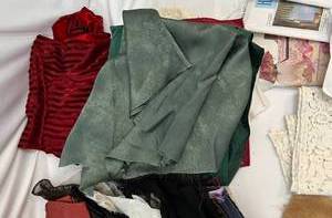lot 91 image: Vintage Sewing Patterns & Fabric