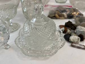 lot 102 image: Glass Vases, Cut Glass, Serving Bowls and More