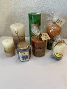 lot 14 image: New Scented Pillar Candle Lot