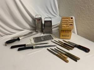 lot 20 image: Knife and Kitchen Cutlery, Graters and More